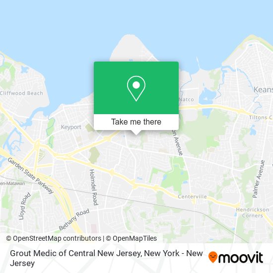 Grout Medic of Central New Jersey map