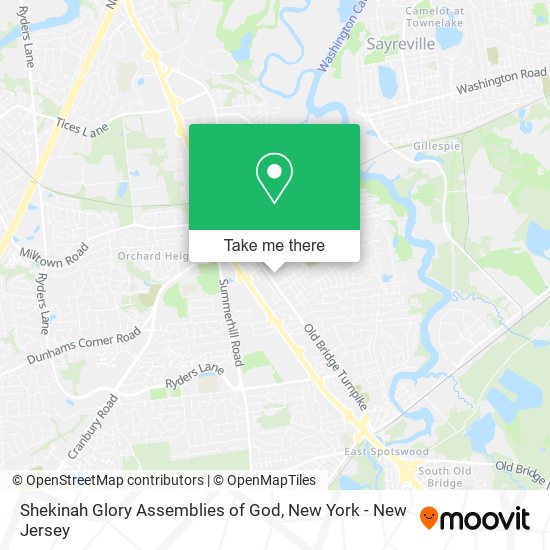 Mapa de Shekinah Glory Assemblies of God