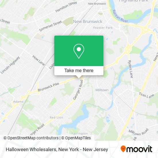 Halloween Wholesalers map