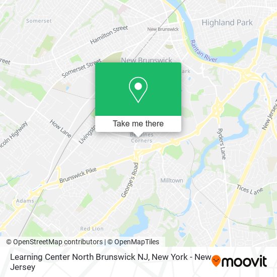 Learning Center North Brunswick NJ map
