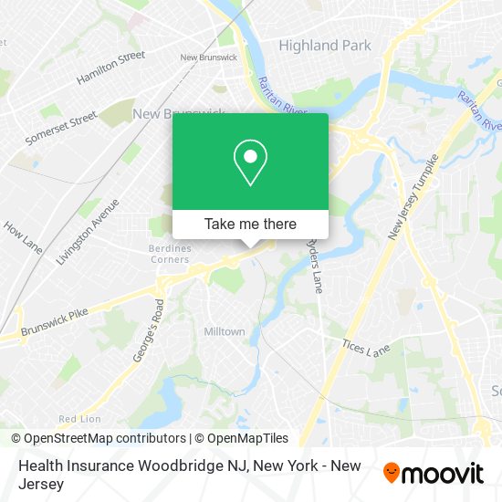 Mapa de Health Insurance Woodbridge NJ