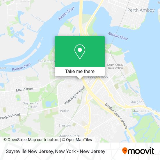 Mapa de Sayreville New Jersey