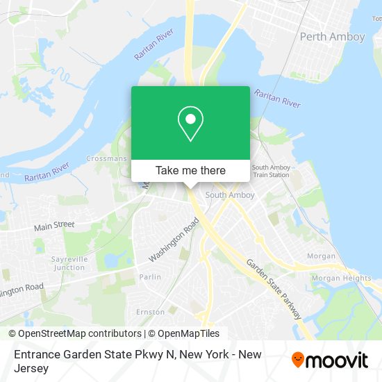 Entrance Garden State Pkwy N map