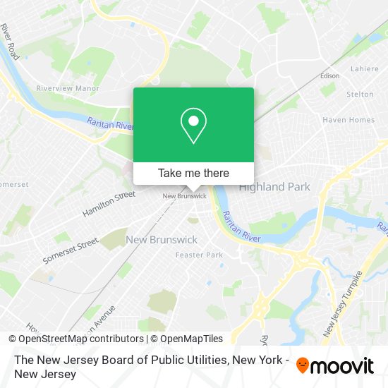 Mapa de The New Jersey Board of Public Utilities