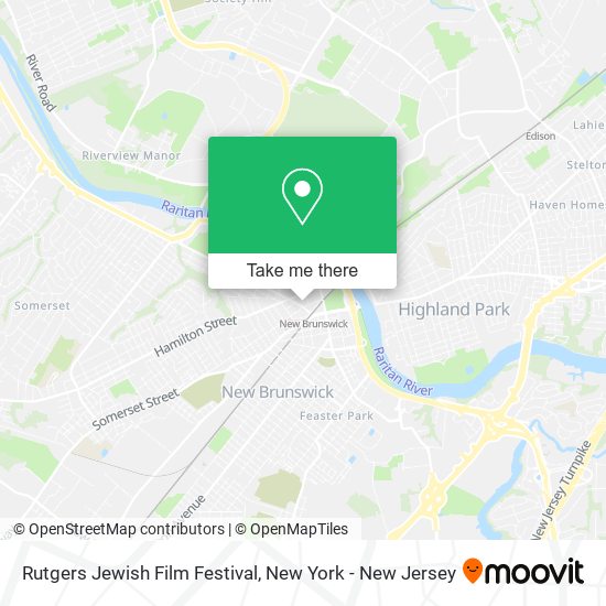 Rutgers Jewish Film Festival map