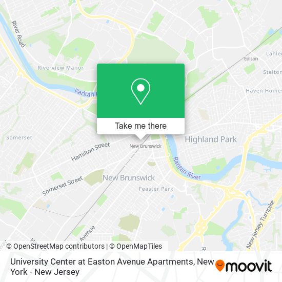University Center at Easton Avenue Apartments map