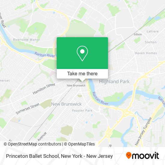 Princeton Ballet School map