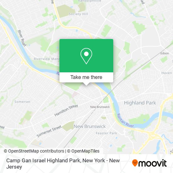 Camp Gan Israel Highland Park map