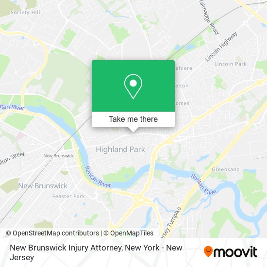 New Brunswick Injury Attorney map