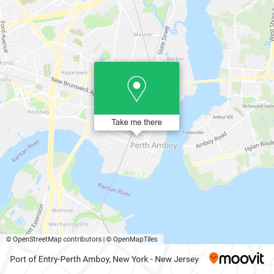 Port of Entry-Perth Amboy map