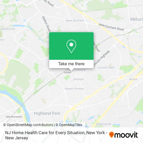 NJ Home Health Care for Every Situation map