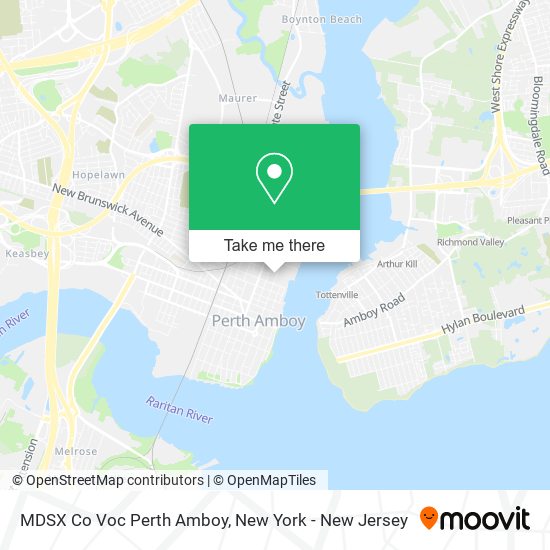 MDSX Co Voc Perth Amboy map