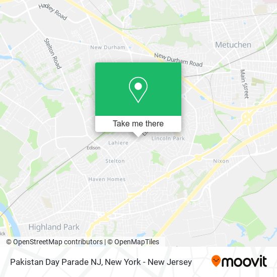 Pakistan Day Parade NJ map