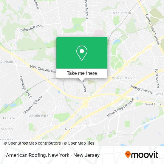 American Roofing map