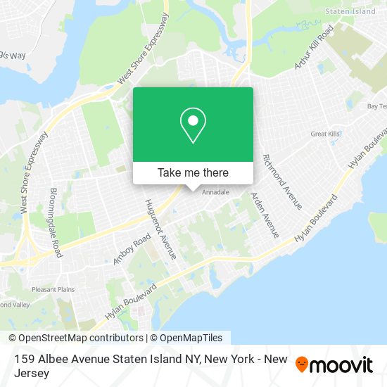 Mapa de 159 Albee Avenue Staten Island NY