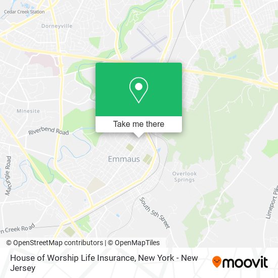 House of Worship Life Insurance map