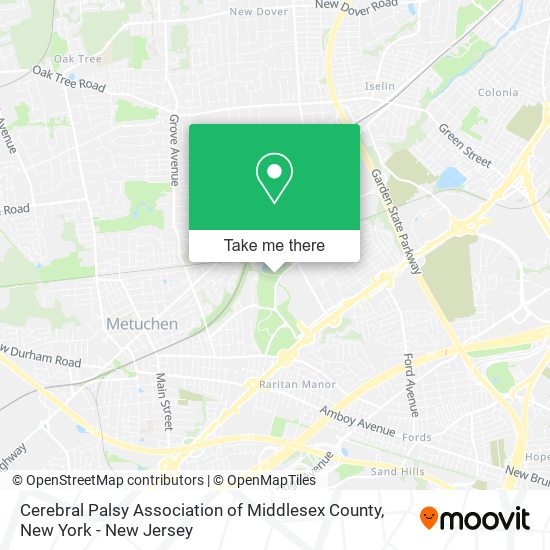 Cerebral Palsy Association of Middlesex County map