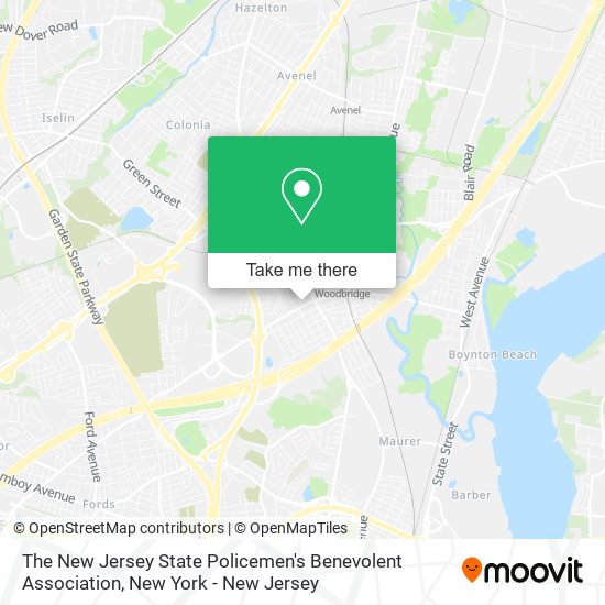 The New Jersey State Policemen's Benevolent Association map