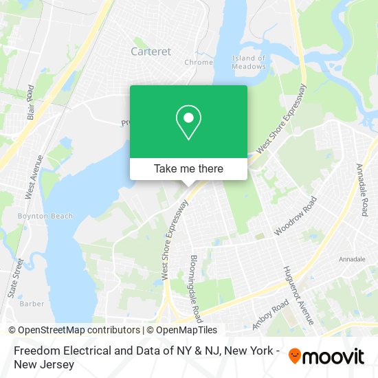 Freedom Electrical and Data of NY & NJ map
