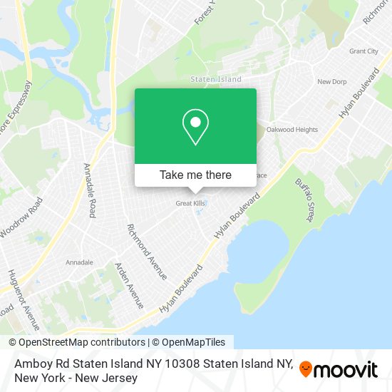 Mapa de Amboy Rd Staten Island NY 10308 Staten Island NY