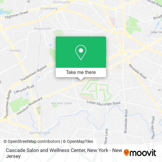 Mapa de Cascade Salon and Wellness Center