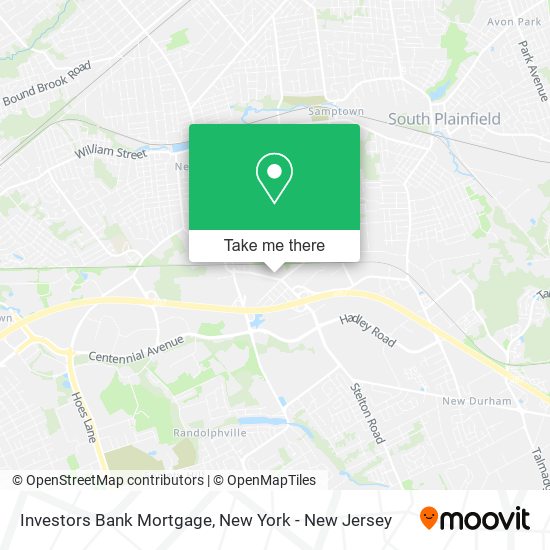 Investors Bank Mortgage map