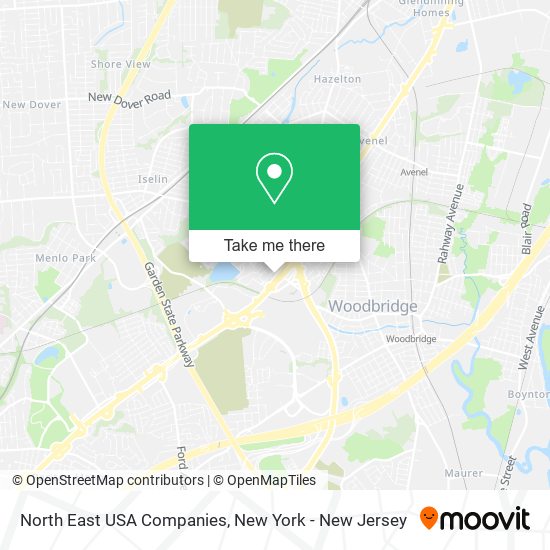 North East USA Companies map