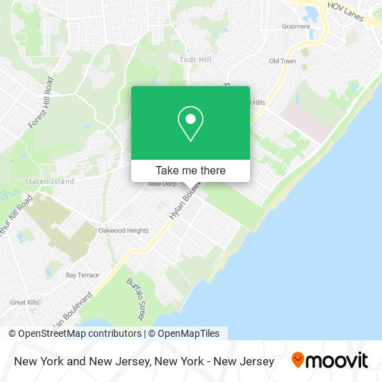 Mapa de New York and New Jersey