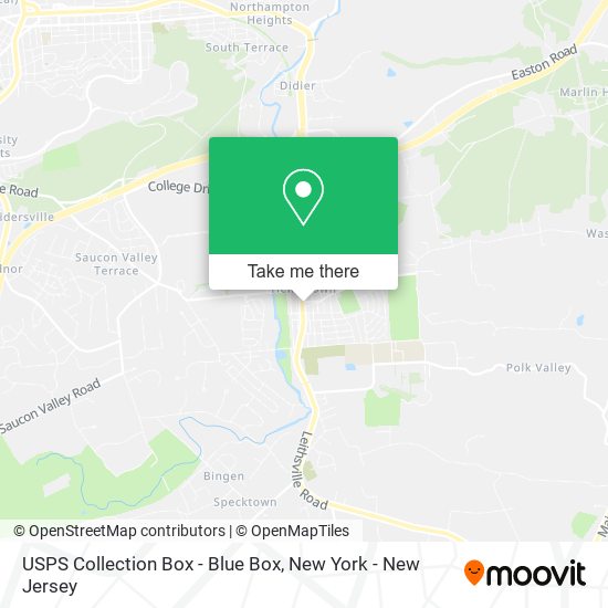 USPS Collection Box - Blue Box map