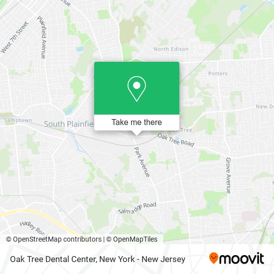 Mapa de Oak Tree Dental Center