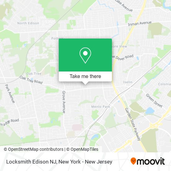Locksmith Edison NJ map
