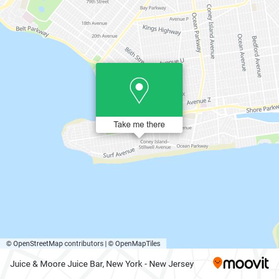 Juice & Moore Juice Bar map