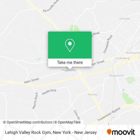 Lehigh Valley Rock Gym map