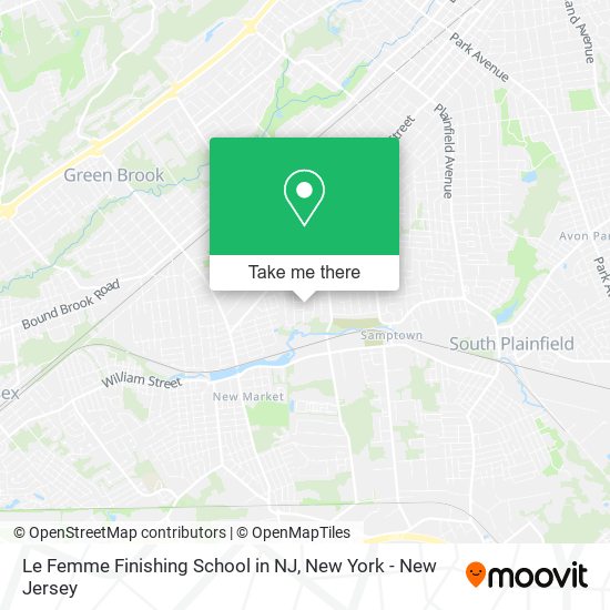 Le Femme Finishing School in NJ map