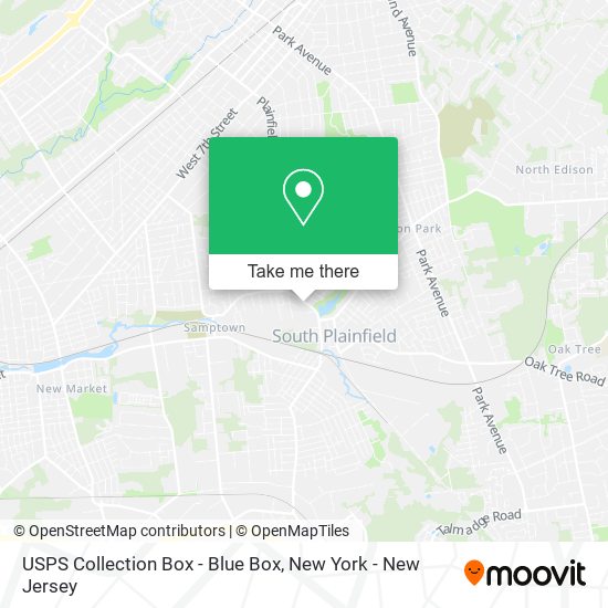 USPS Collection Box - Blue Box map