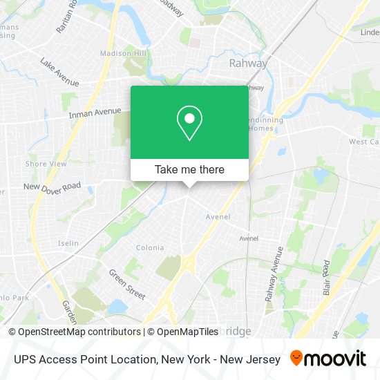 UPS Access Point Location map