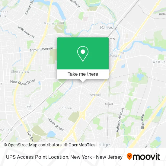 UPS Access Point Location map