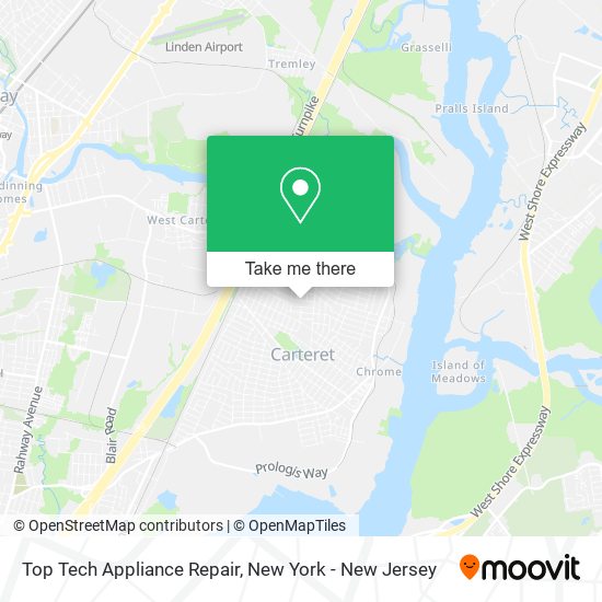 Mapa de Top Tech Appliance Repair