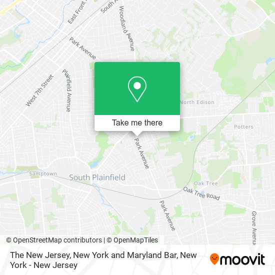 Mapa de The New Jersey, New York and Maryland Bar