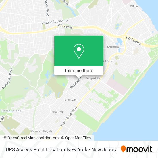 UPS Access Point Location map