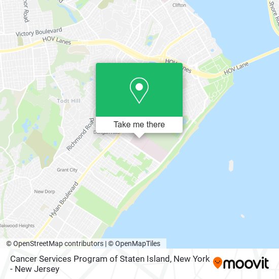 Mapa de Cancer Services Program of Staten Island