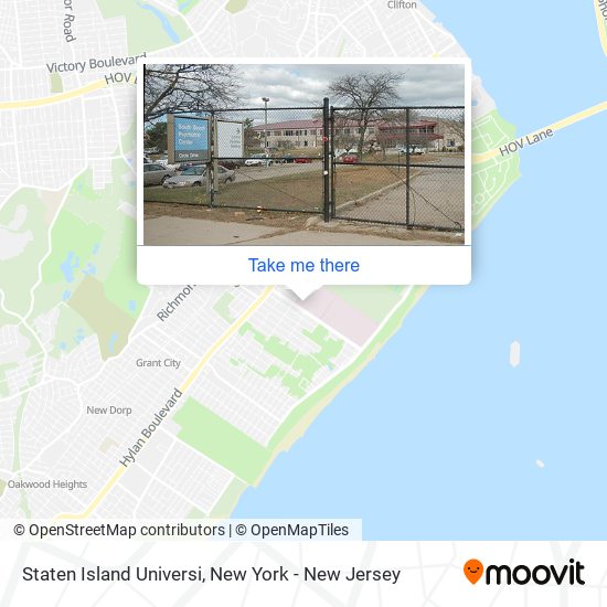 Mapa de Staten Island Universi