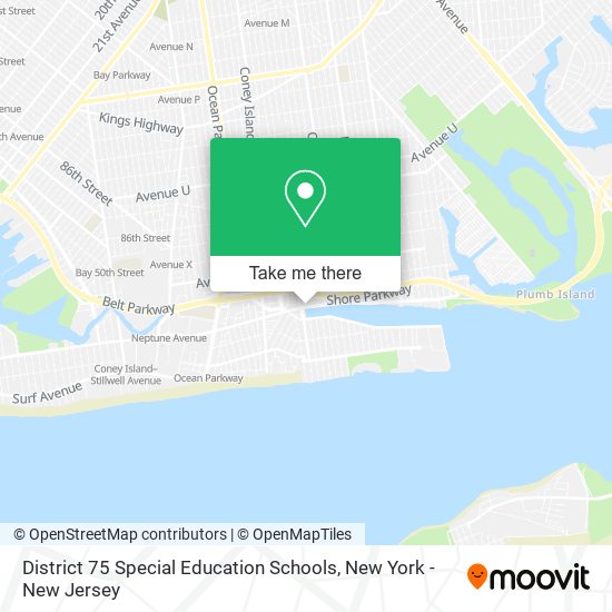 Mapa de District 75 Special Education Schools