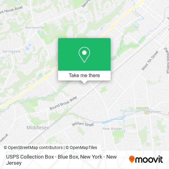 USPS Collection Box - Blue Box map