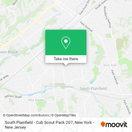 Mapa de South Plainfield - Cub Scout Pack 207