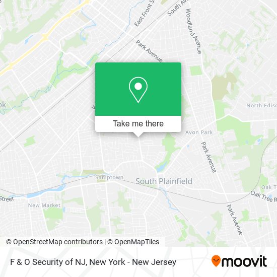 Mapa de F & O Security of NJ