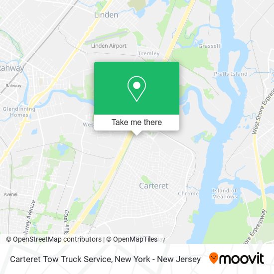 Mapa de Carteret Tow Truck Service