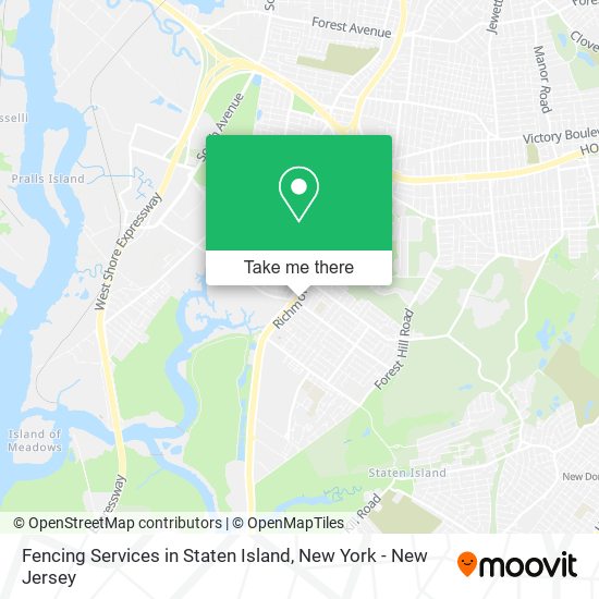 Mapa de Fencing Services in Staten Island