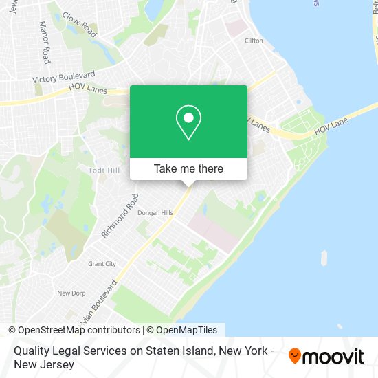 Quality Legal Services on Staten Island map
