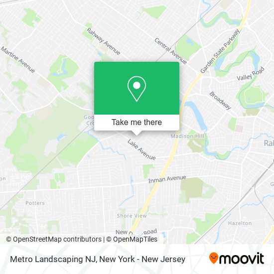 Mapa de Metro Landscaping NJ
